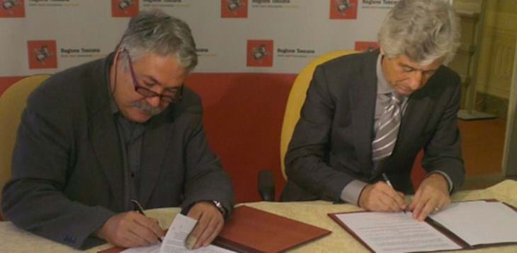 Firmato il protocollo d'intesa con la Regione Toscana