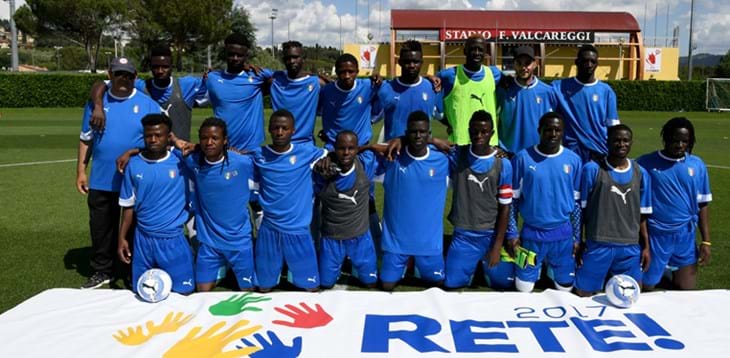 'Rete!': la finale domani a Coverciano. Gli Azzurri premiano i minori richiedenti protezione