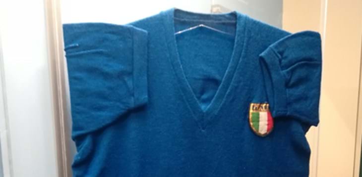 La maglia di Burgnich esposta a Roma