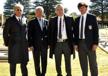 Una delegazione della Figc all' ex campo di prigionia di Zonderwater