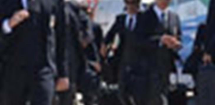 Azzurri atterrati a Fiumicino e attesi da Napolitano al Quirinale