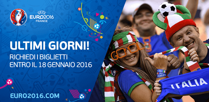 Ultimi giorni per la richiesta di acquisto dei biglietti per la fase finale