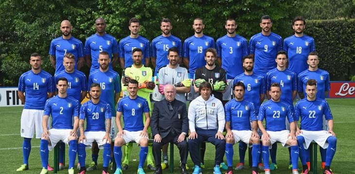 Gli Azzurri vincono il prime time in Tv. Scattate a Coverciano le foto ufficiali