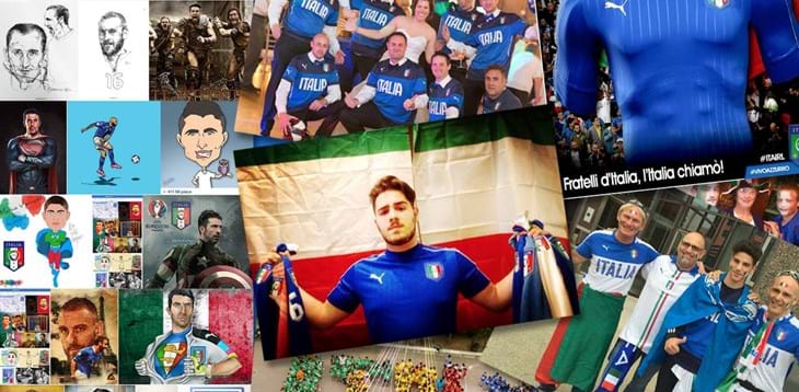 I tifosi colorano il web d’azzurro con opere d'arte, gif, foto e la maglia dell'Italia
