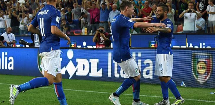Battuto il Liechtenstein: in gol Insigne, Belotti, Eder, Bernardeschi e Gabbiadini