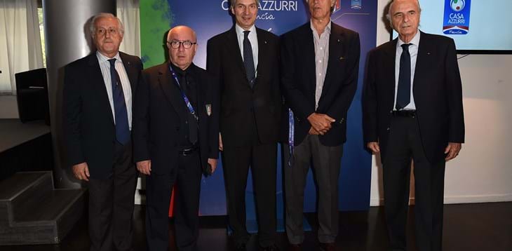 Malagò incontra gli Azzurri: “Felice di essere qui, mi piace lo spirito dell’Italia di Conte”
