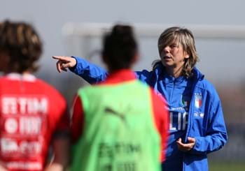Azzurre in raduno a Coverciano per preparare la sfida contro la Danimarca