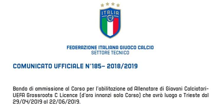 Corso UEFA C a Trieste