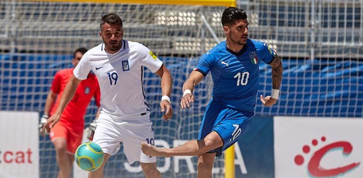 Qualificazioni World Beach Games: sette gol alla Grecia, l'Italia parte bene