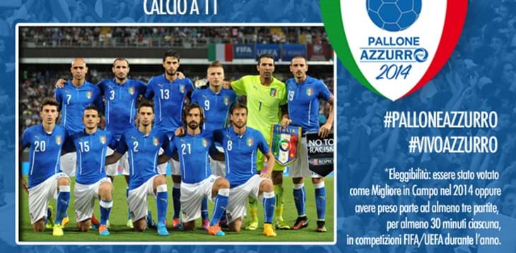 Pallone Azzurro 2014: vota i tuoi calciatori preferiti delle Nazionali Italiane!