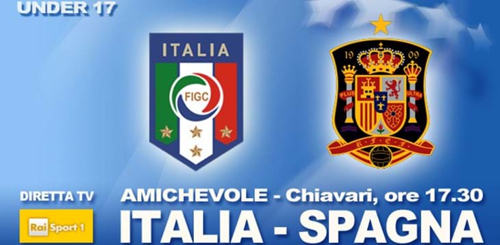 Under 17: alle 17.30 l'amichevole con la Spagna