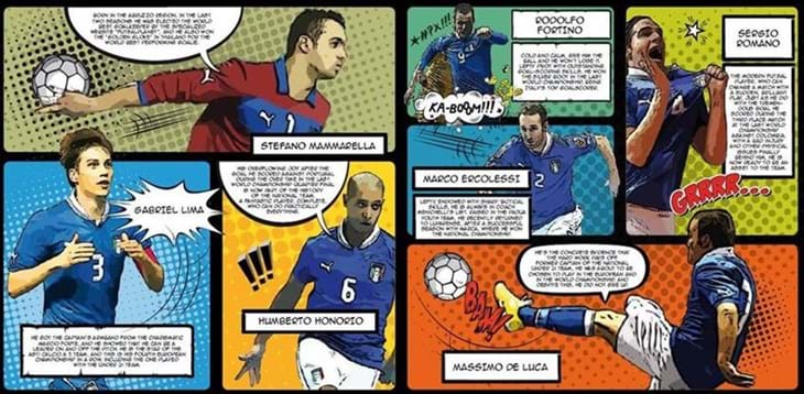 Futsal Euro 2014: scarica la guida-fumetto degli Azzurri