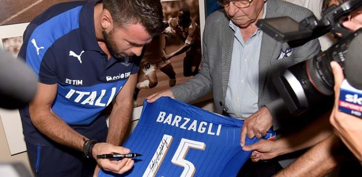 Andrea Barzagli al Museo del Calcio:
